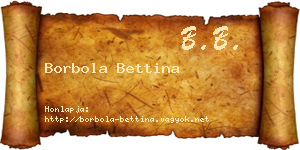 Borbola Bettina névjegykártya